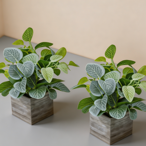 2-Pack 12″ Potted Eucalyptus with Wooden Planters