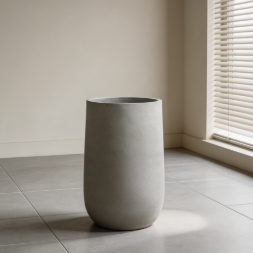 24″ Tall Gray Concrete Planter