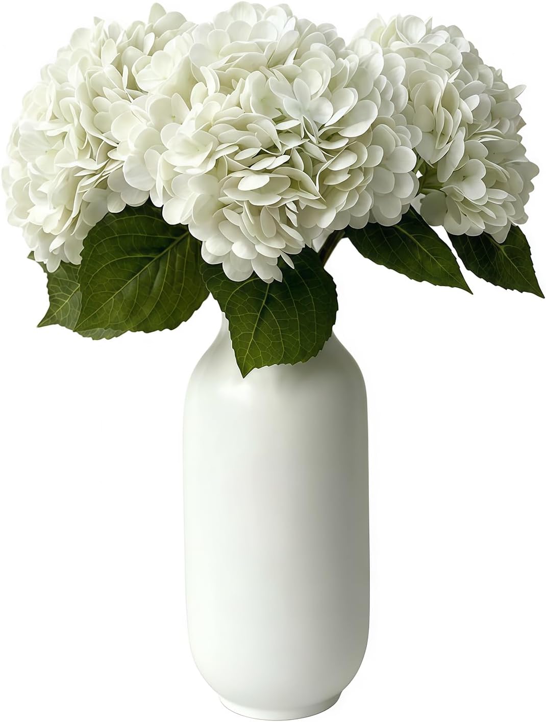 3 Pcs 21" White Real Touch Latex Hydrangea Stems