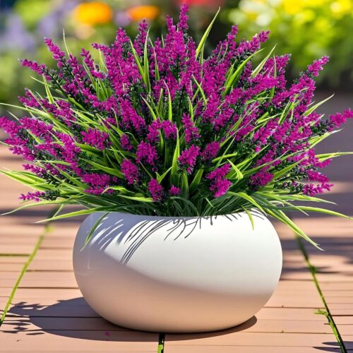 24 Bundles Fuchsia Artificial Lavender Stems